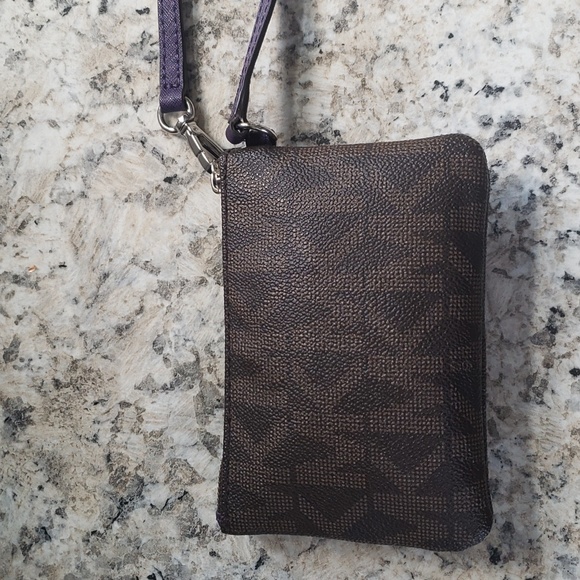 Michael Kors Saffiano Leather MK Logo Wristlet - Picture 4 of 6